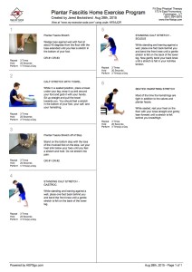 Plantar fasciitis home exercise program