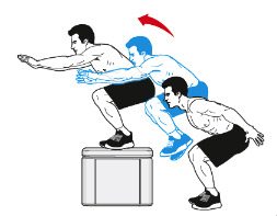 squat box jump