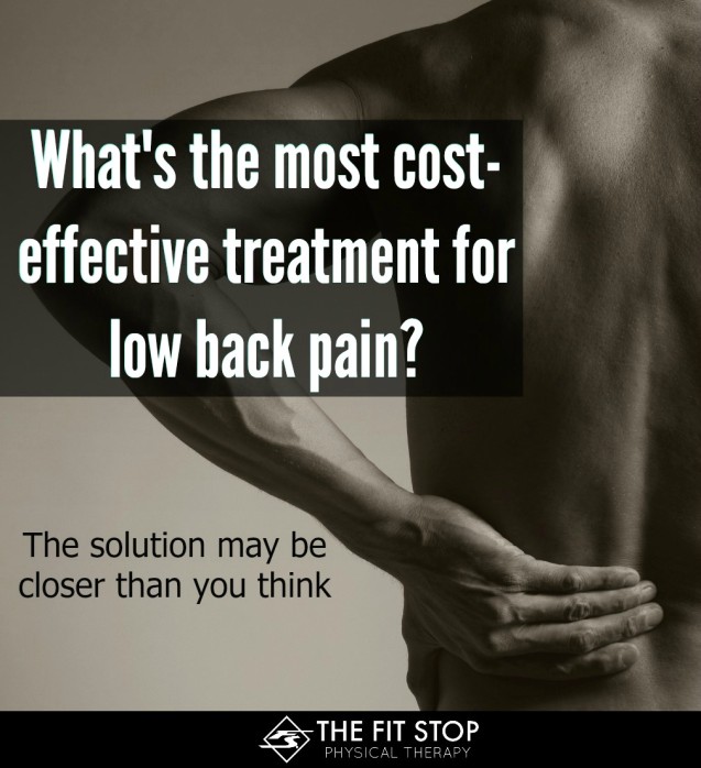 Least expensive treatment for low back pain