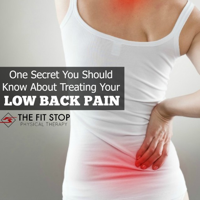How to treat your low back pain