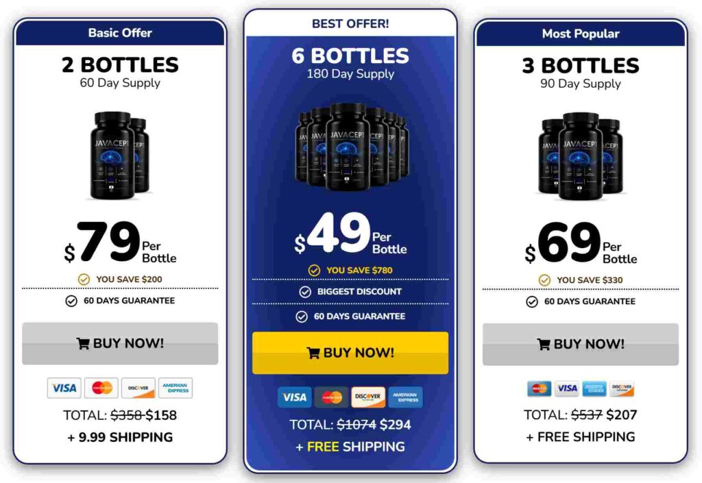 Javacept Supplement Pricing