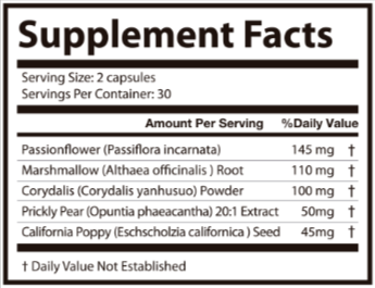 Nervory Supplement Facts