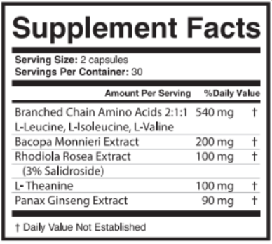 Neuro Cinnamon Supplement Fact